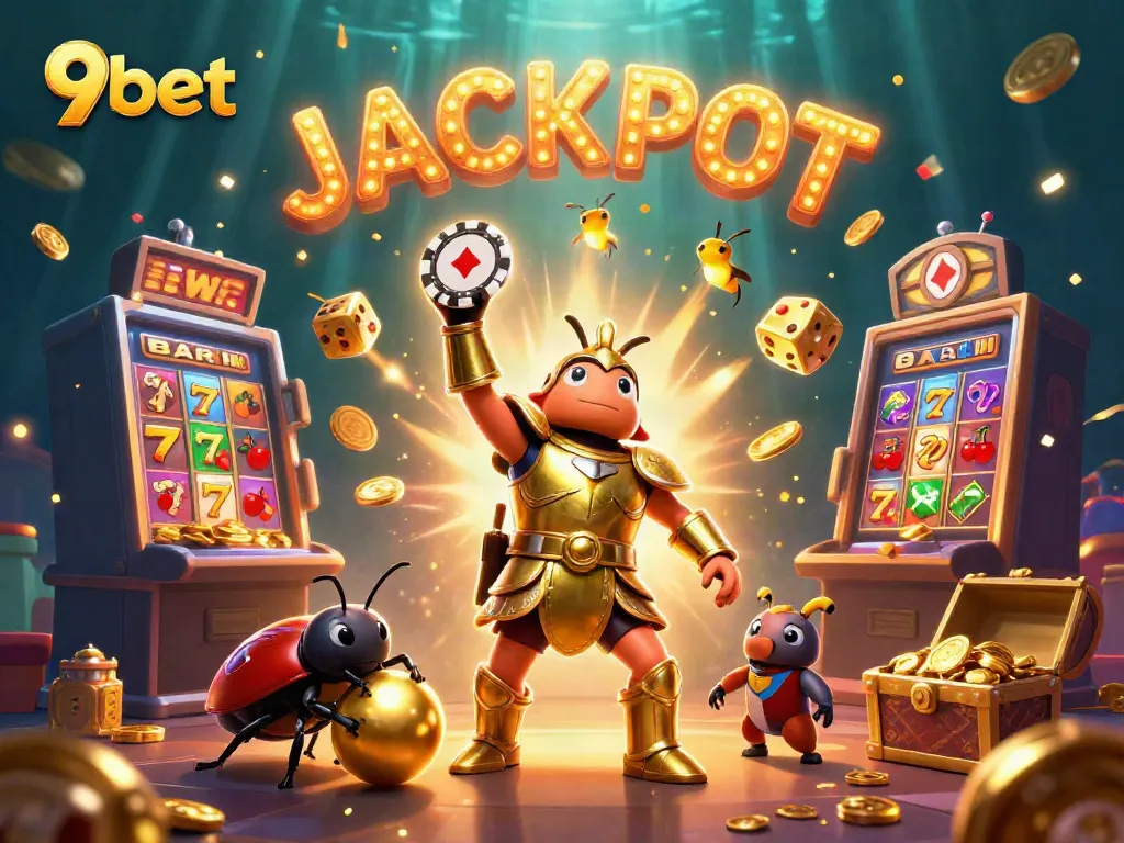 Engage with 9bet's exciting gaming universe, featuring vibrant characters and jackpot excitement.