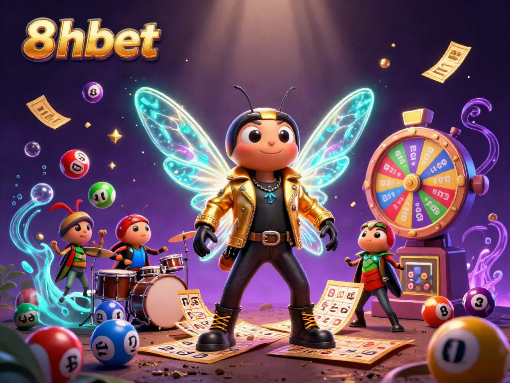 Experience excitement with 8xbet as a cicada rock star and vibrant gambling activity unfolds.