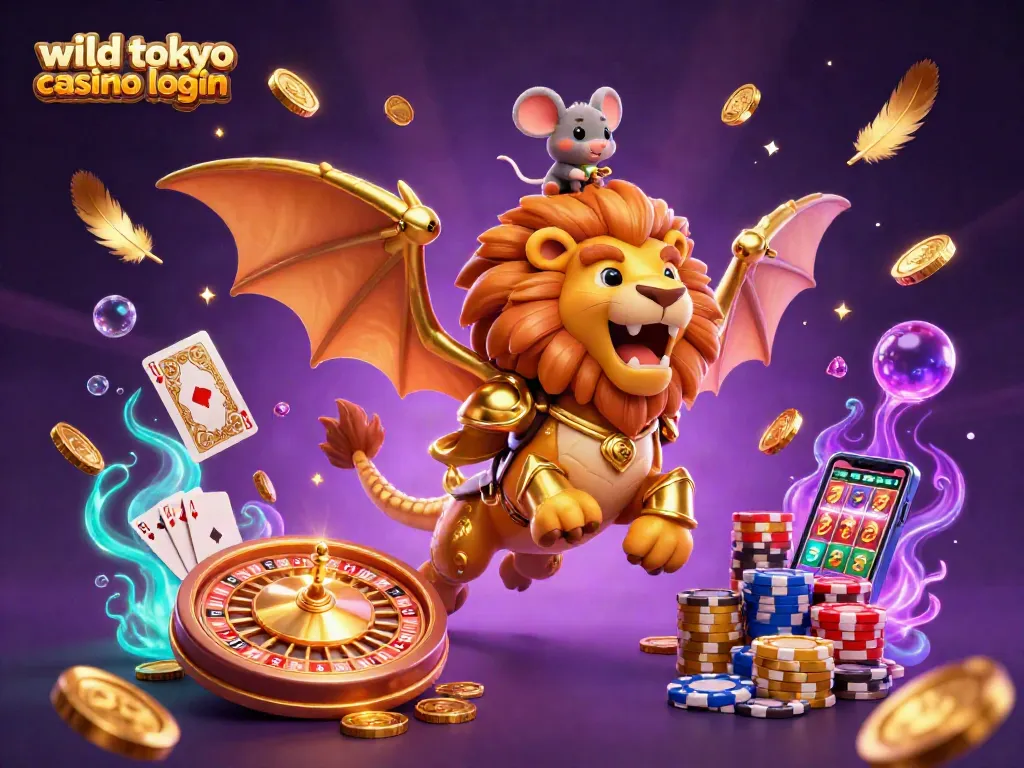 Engage with wild tokyo casino login through a dynamic scene filled with golden coins and a triumphant chimera.